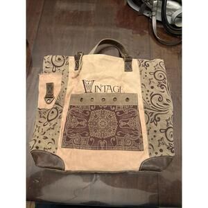 Clea Ray Vintage Flower Canvas Tote Bag Large Size 👜 Vintage , classy